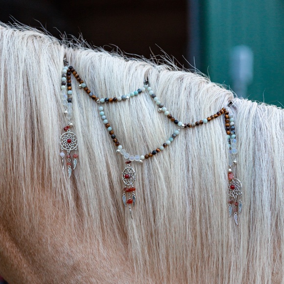 AZTEC Rhythm mane beads set for horses/ponies, trail beads, speed beads, tack - Picture 6 of 13